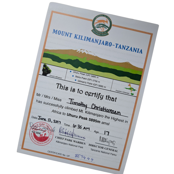 Kilimanjaro Award (1)
